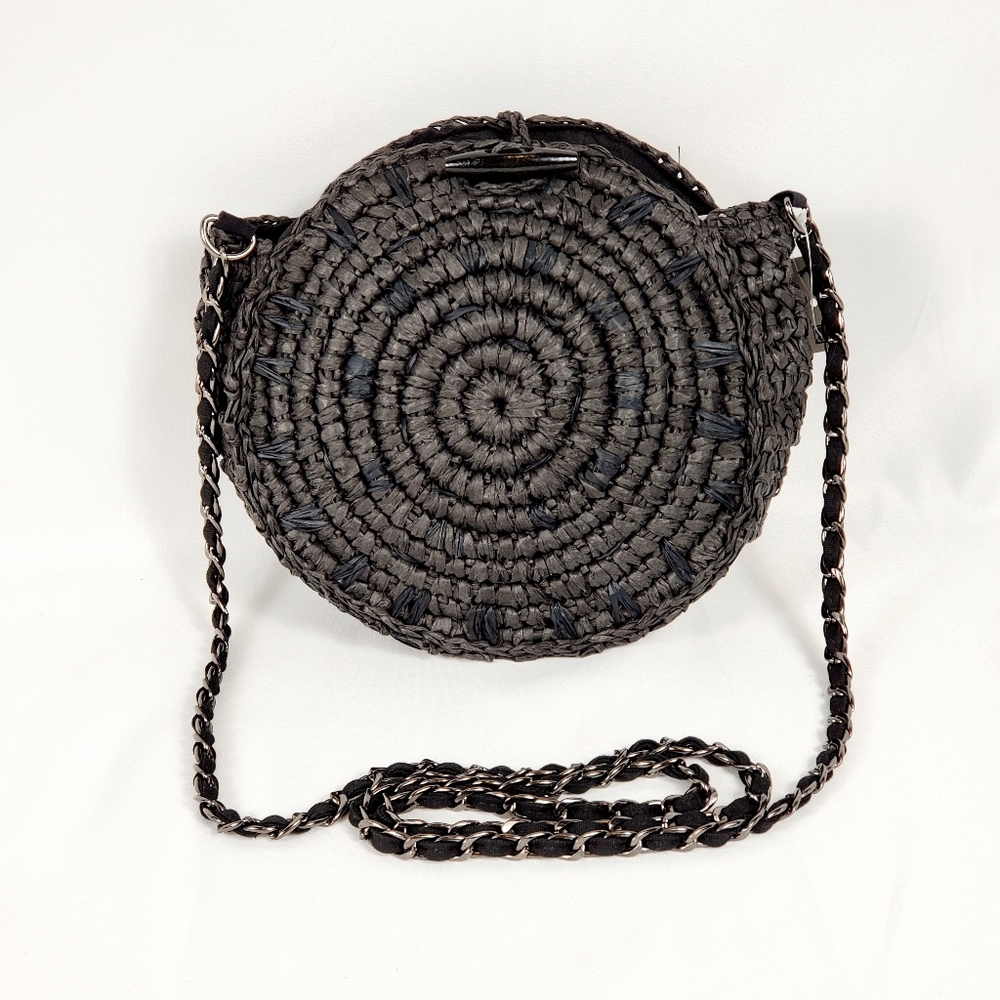 INC Straw Circle Crossbody